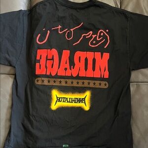 Cactus Jack XL Black Graphic T-Shirt with Red and Yellow Design Travis Scott